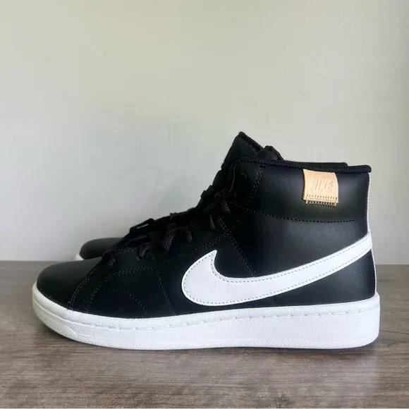 Nike Court Royale 2 Mid Black White Women's Shoe Size 10 #538