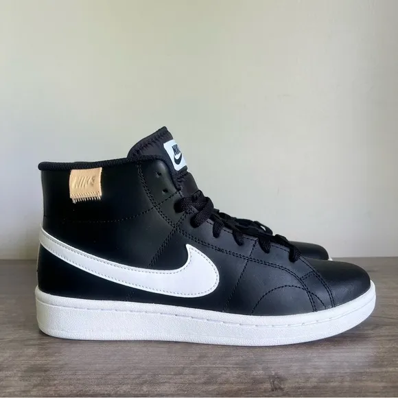Nike Court Royale 2 Mid Black White Women's Shoe Size 10 SKU#24569