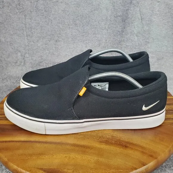Nike Court Royale AC Shoes Men's 12 Black Canvas Low Top Athletic Sneakers