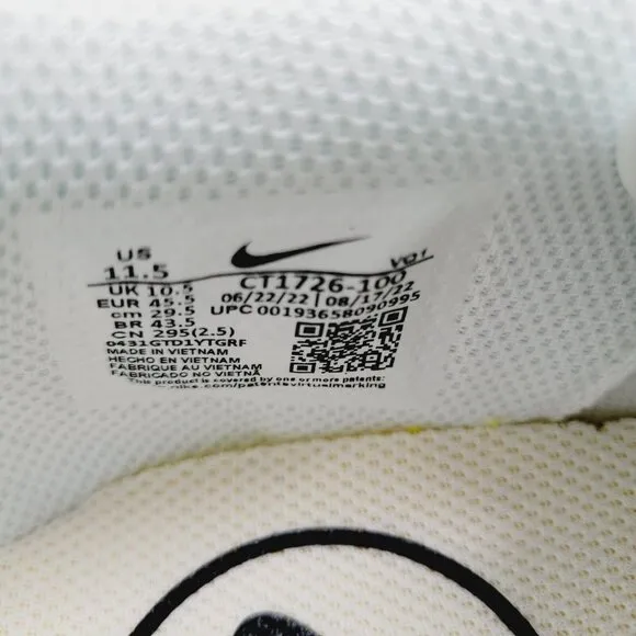 🤩Nike Court Vintage Premium Leather Sz 11.5 Mens Casual Shoes White CT1726-100