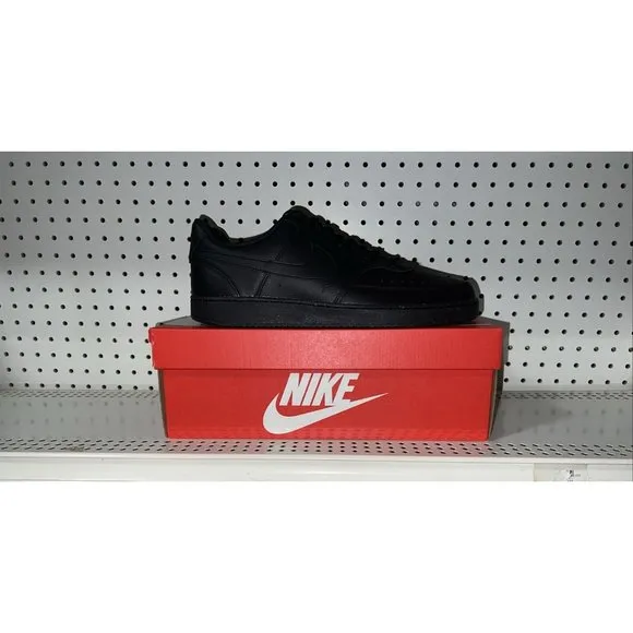 Nike Court Vision Lo NN Mens Athletic Shoes Sneakers Size 12 Triple Black