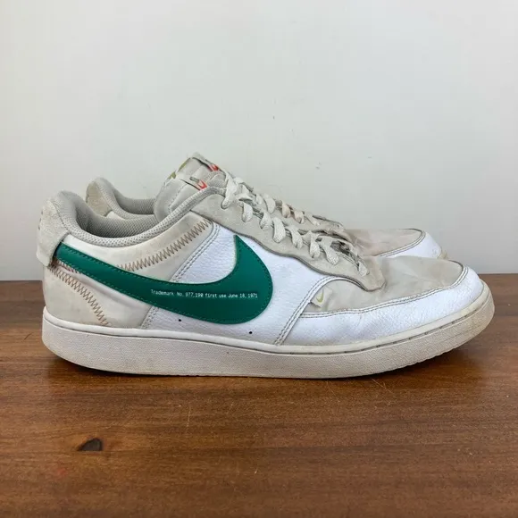Nike Court Vision Lo Premium FIRST USE WHITE GREEN NOISE DJ2001-100 Men’s 13.