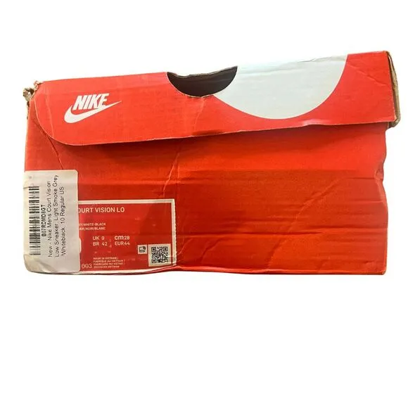 Nike Court Vision Low Light Smoke Grey Size 10 mens shoes sneakers athletic new