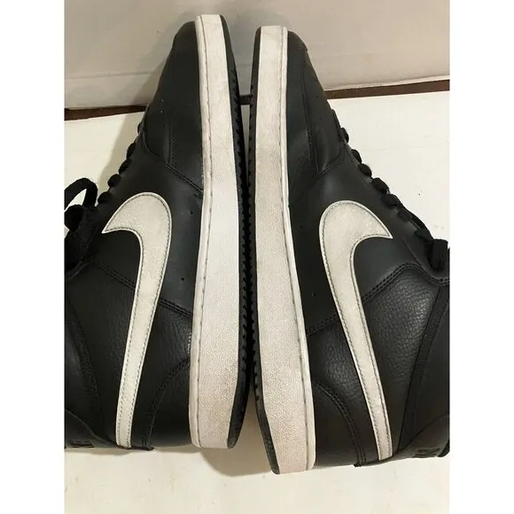 Nike Court Vision Mid Men's Size 13 Black White sneakers shoes