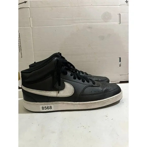 Nike Court Vision Mid Men's Size 13 Black White sneakers shoes