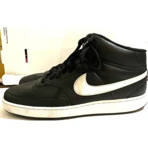 Nike Court Vision Mid Men's Size 13 Black White sneakers shoes