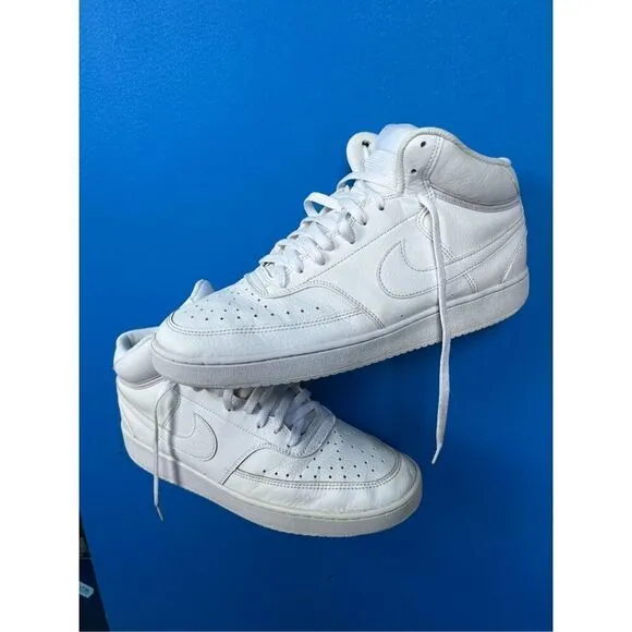 Nike Court Vision Mid Men’s Size 12  White Athletic Shoes Sneakers CD5466-100