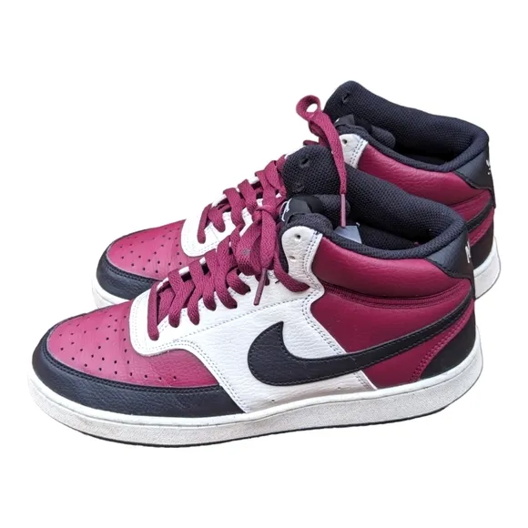 NIKE COURT VISION MID NN DN3577 600 MEN'S SZ 8 DARK BEETROOT BLACK SAIL