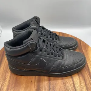 Nike Court Vision Mid NN Mens Size 10 Basketball Sneaker Triple Black DN3577-003