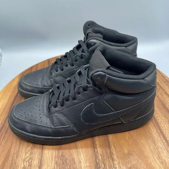 Nike Court Vision Mid NN Mens Size 10 Basketball Sneaker Triple Black DN3577-003