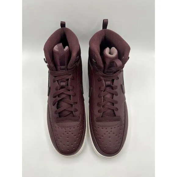 NIKE Court Vision Mid WNTR Burgundy Crush NIB