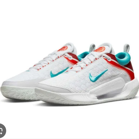 Nike Court Zoom NXT White Habanero Red Washed Teal