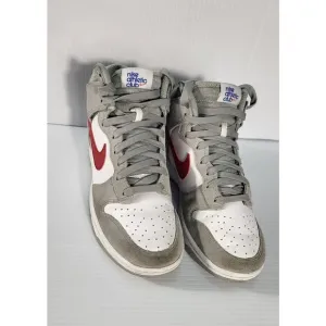 Nike Dunk High Athletic Club Gray Red White Sneakers Shoes | Size: Unknown