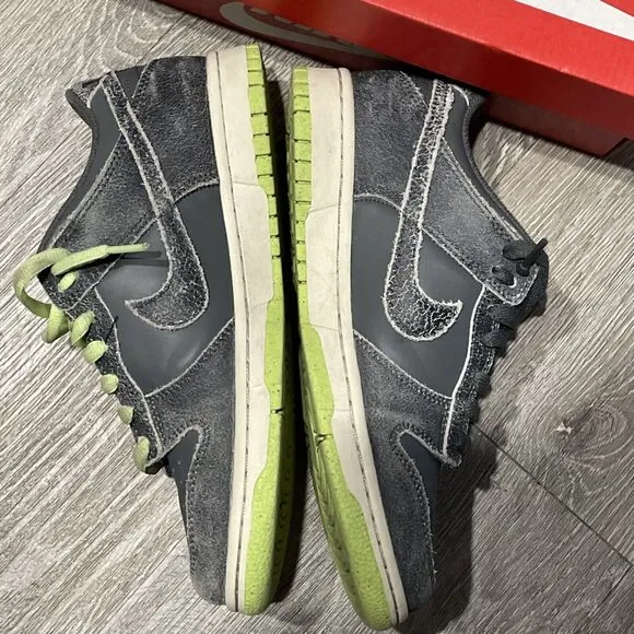 Nike Dunk Low SE Iron Size 6Y Grey/Phantom-Ghost Green Halloween (DQ6215 001)