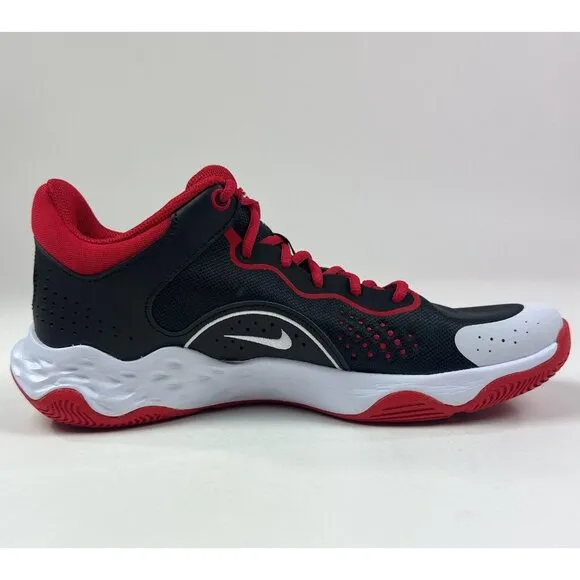 Nike Fly.By Mid 3 Mens Black Gym Red White Basketball Shoes DD9311-005