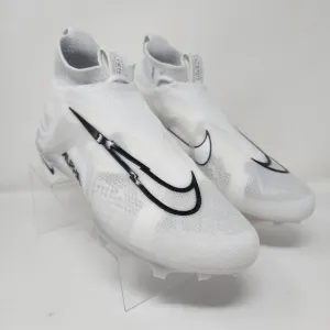 Nike Football Cleats Mens 9 White Platinum Alpha Menace Elite 3 Logo Spell Out