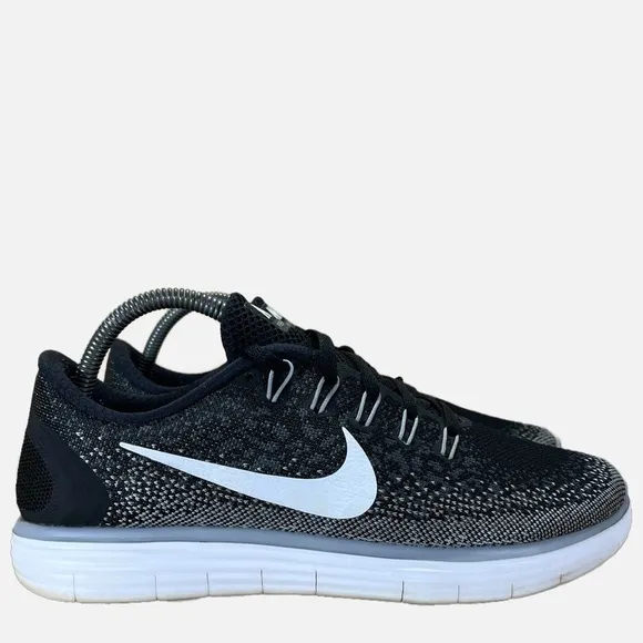 Nike Free RN Distance Womens Size 10 Running Shoes Sneakers Black 827116-010