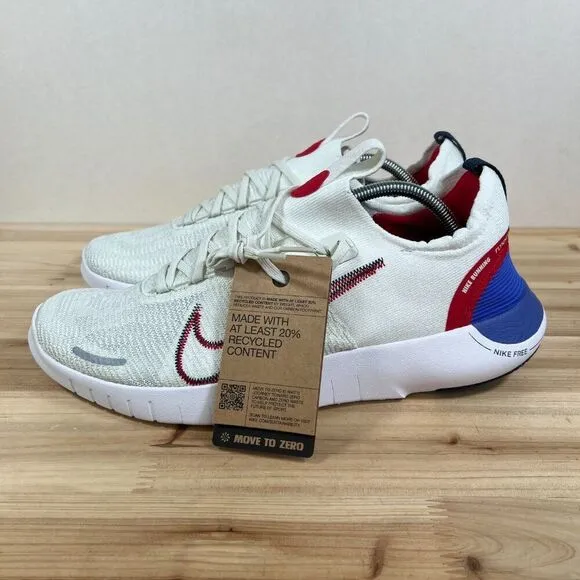 Nike Free RN Next Nature Road running shoes Mens 12 White Sea Glass Blue Red