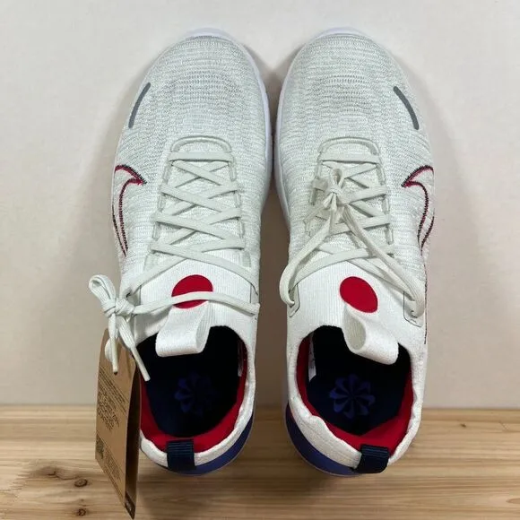 Nike Free RN Next Nature Road running shoes Mens 12 White Sea Glass Blue Red