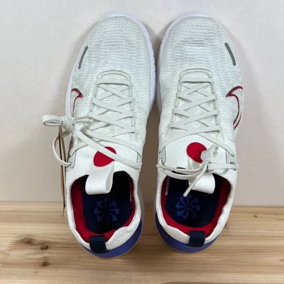 Nike Free RN Next Nature Road running shoes Mens 9.5 White Sea Glass Blue Red