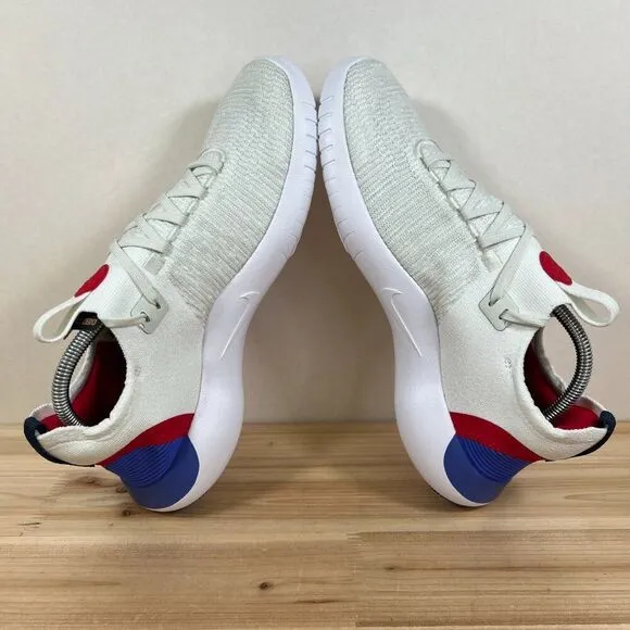 Nike Free RN Next Nature Road running shoes Mens 9.5 White Sea Glass Blue Red