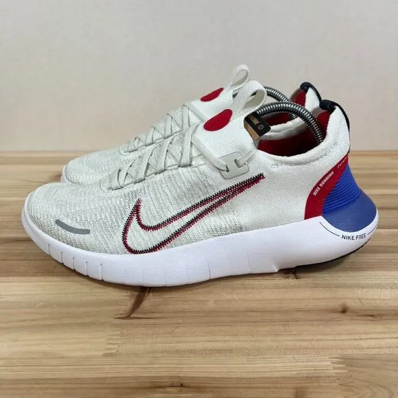 Nike Free RN Next Nature Road running shoes Mens 9.5 White Sea Glass Blue Red
