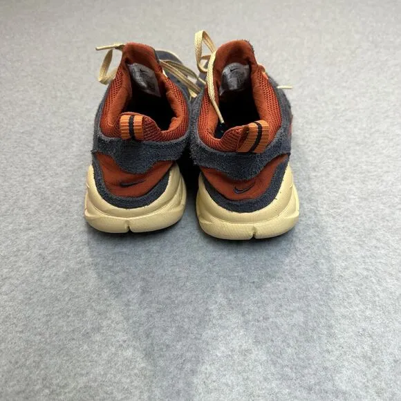 Nike Free Run Trail Thunder Blue Suede Sneakers Orange Accent cw5814-400 Men 9.5