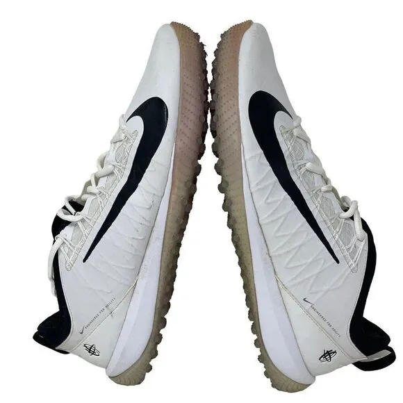 Nike Huarache 7 Turf Lacrosse Shoes Size Men's 12 White &amp; Black