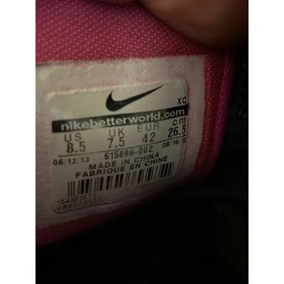 Nike Hyperfuse Basketball Sneakers 8.5 Black &amp; Pink Mens Athletic Shoes Lightwei
