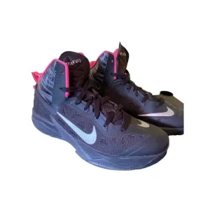 Nike Hyperfuse Basketball Sneakers 8.5 Black &amp; Pink Mens Athletic Shoes Lightwei