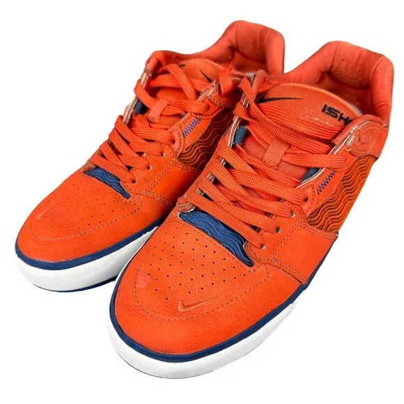 Nike Ishod Wair  Skateboarding Shoes Men's 7 Bright Orange &amp; Blue DZ5648-800