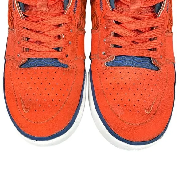 Nike Ishod Wair  Skateboarding Shoes Men's 7 Bright Orange &amp; Blue DZ5648-800