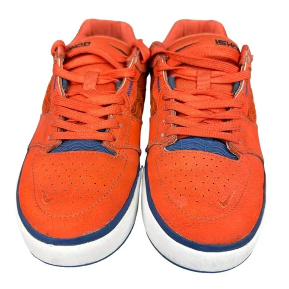 Nike Ishod Wair  Skateboarding Shoes Men's 7 Bright Orange &amp; Blue DZ5648-800