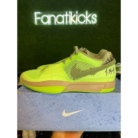 Nike Ja Morant 1 Zombie Mens Size 9 Shoes Green Black Basketball FD6565-300