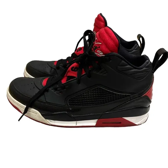 Nike Jordan Flight 9.5 Black/ Gym Red Basketball Shoes Size 10
