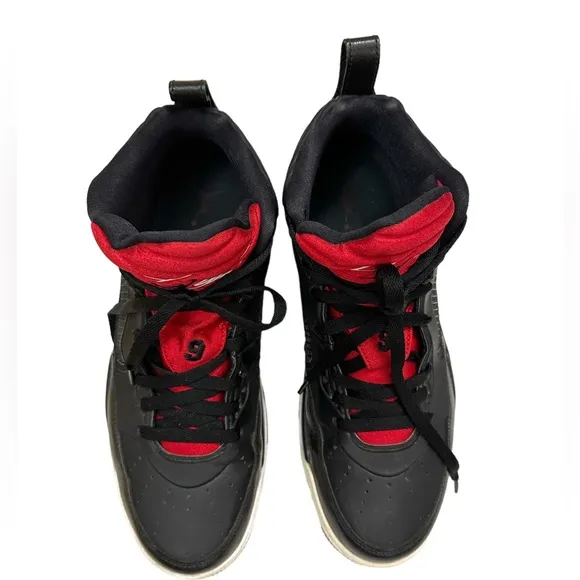 Nike Jordan Flight 9.5 Black/ Gym Red Basketball Shoes Size 10