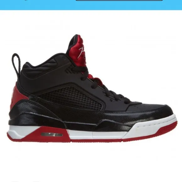 Nike Jordan Flight 9.5 Black/ Gym Red Basketball Shoes Size 10
