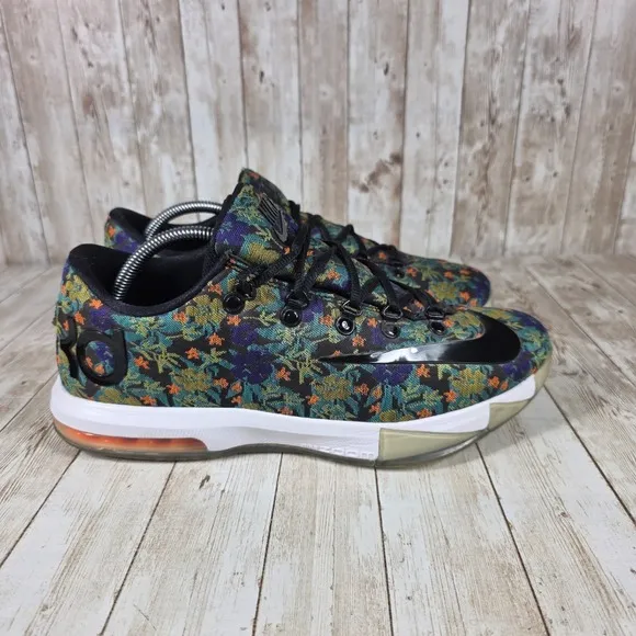 Nike KD‎ VI 6 Floral EXT QS Basketball Shoes Sneakers Multi Size 10.5