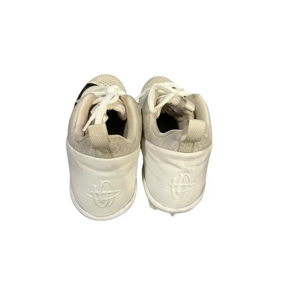 NIKE Lacrosse Alpha Huarache Size 11 White Grey Cleats Laces Shoes