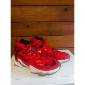 Nike LeBron  13 XIII Red On Court 807219-610 Basketball Shoes Sz 8.5