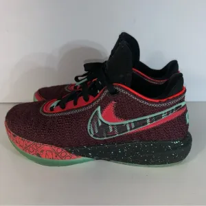 Nike Lebron Pink Diamond Collection XX 20 Night Maroon Sneakers, Size 7Y / 8.5W