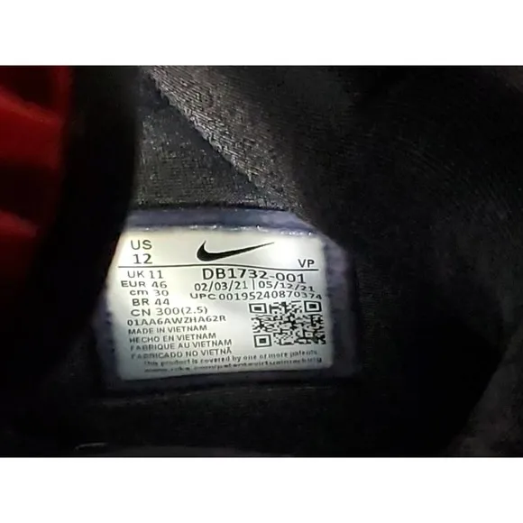 Nike Lebron VIII QS Tune Squad DB1732-001 Sneakers Size 12 Athletic Shoes