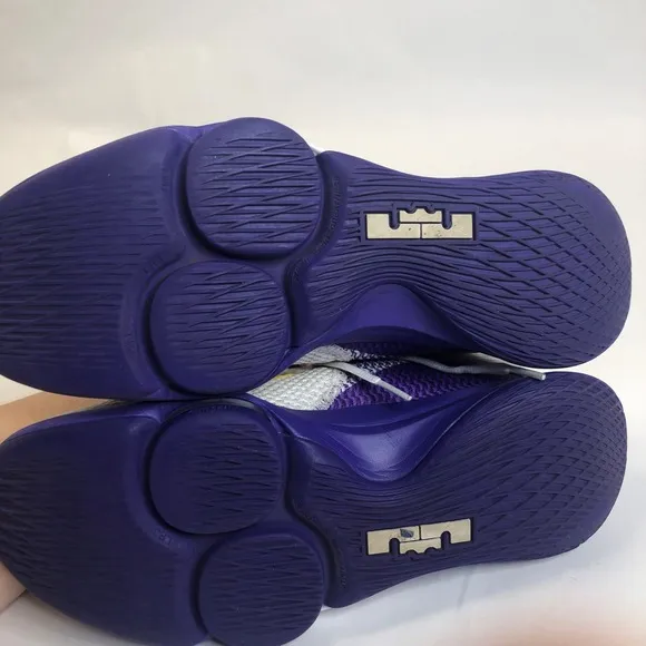 Nike LeBron Witness IV Basketball Shoes Purple Gold Mens Size 9.5