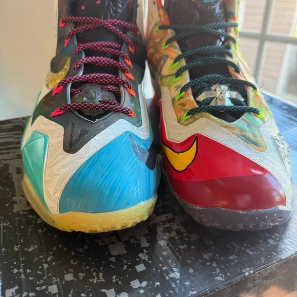 Nike Lebron XI (11) Premium What the Lebron 650884-400 Men's Size 13 USED* 2014