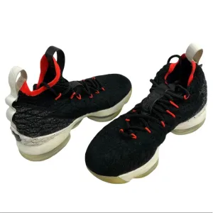 Nike Lebron XV 15 Black &amp; Bright Crimson Size 6.5Y Youth Children’s Kids Girls