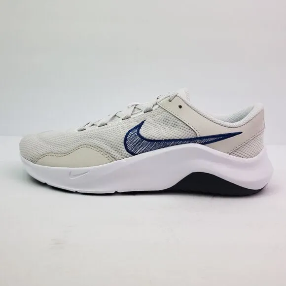 Nike Legend Essentials 3 NN Mens Size 8.5 Platinum Tint Court Blue Sneaker Shoes