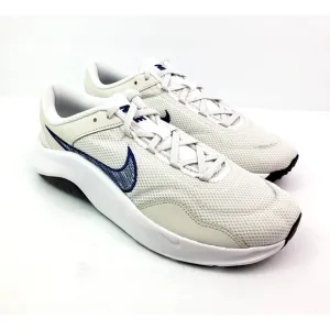 Nike Legend Essentials 3 NN Mens Size 8.5 Platinum Tint Court Blue Sneaker Shoes