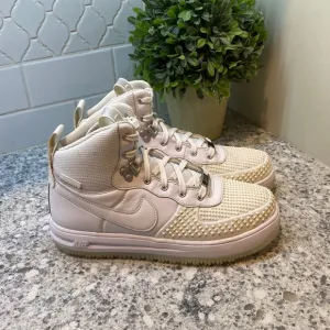 Nike Lunar Force 1 Duckboot white high top sneakers size 6.5 Youth EUR 39