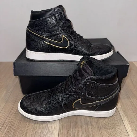 Nike Mens Air Jordan 1 Hi OG555088-031 Black Basketball‎ ShoesSneakers Sz 10.5