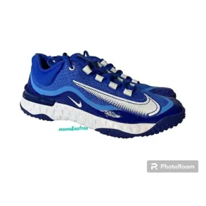 NIKE Men's Alpha Huarache Elite 4 Turf Baseball Shoes Softball Blue